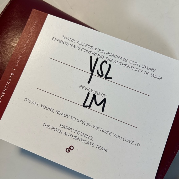 Saint Laurent Paris Red Wallet on chain - Picture 12 of 12